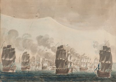 La batalla naval de Öland el 26 de julio de 1789 de Johan Petter Cumelin