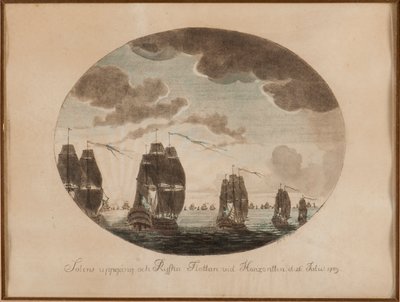 La batalla naval de Öland el 26 de julio de 1789, c. 1790 de Johan Petter Cumelin