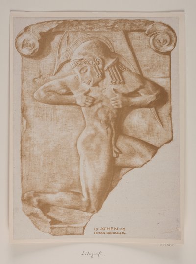 El corredor de armas. Relieve griego de Johan Rohde