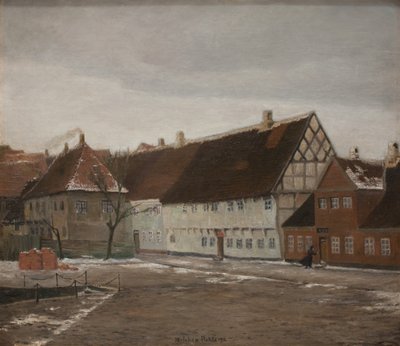 Noche de invierno en Ribe, Jutlandia de Johan Rohde