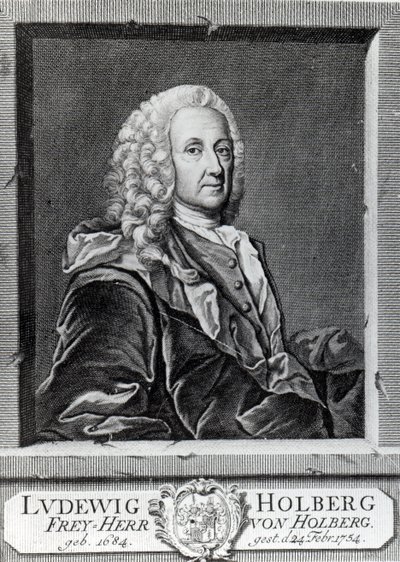 Ludvig Holberg, grabado por Johann Martin Bernigeroth, 1757 de Johan Roselius