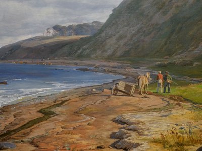 Una costa danesa, vista desde Kitnæs en el fiordo de Roskilde, Zelanda de Johan Thomas Lundbye