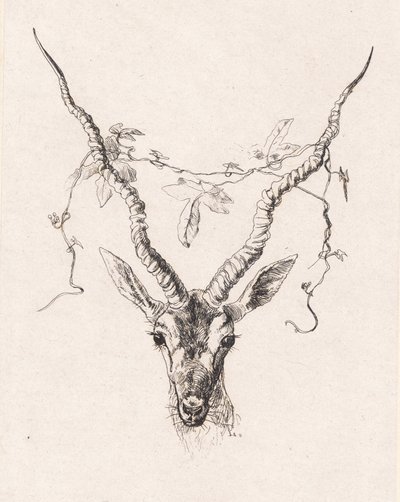 Cabeza de antílope de Johan Thomas Lundbye