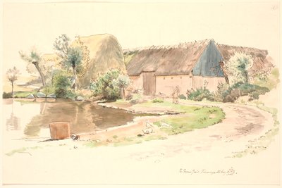 Granja y estanque del pueblo de Johan Thomas Lundbye