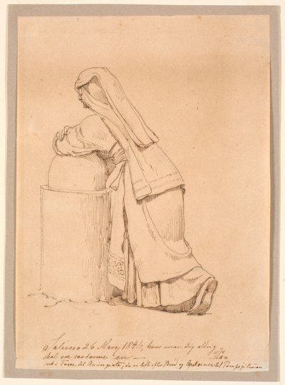 Italiana apoyada en una pequeña columna de Johan Thomas Lundbye