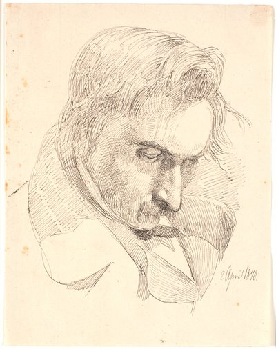 Retrato de uno de los hermanos del artista de Johan Thomas Lundbye