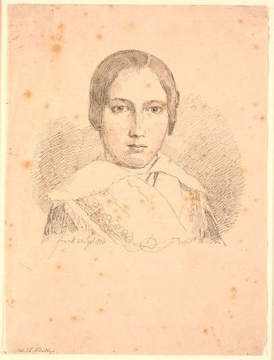 Retrato de una joven de Johan Thomas Lundbye