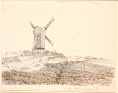 Molino de poste en Kalundborg de Johan Thomas Lundbye