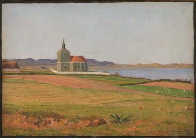 Iglesia de Vinderød cerca de Frederiksværk de Johan Thomas Lundbye