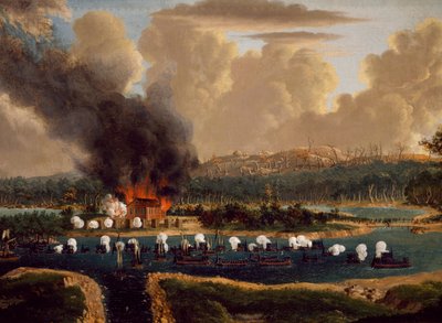 Batalla de Vransarii contra Rusia por el control de los fiordos en Kockis Kapell, 16 de junio de 1790, guerras ruso-suecas, Suecia de Johan Tietrich Schoultz