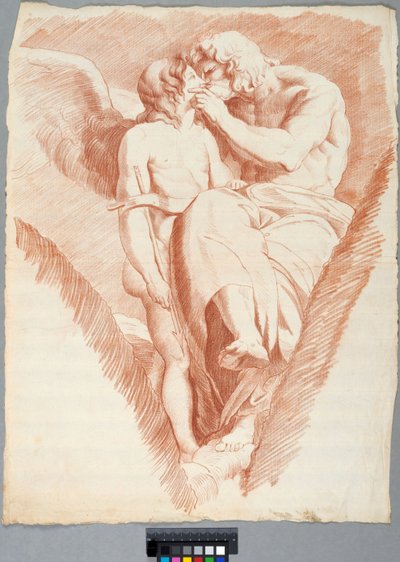 Akademiezeichnung. Raffaels "Jupiter küsst Amor" in der Loggia der Villa Farnesina in Rom de Johan Tobias Sergel
