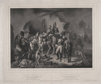 El ejército francés en el Kremlin de Moscú - Woelfle, Johannes (1807-1893) - 1830 - Litografía - 60,8x85,9 - Colección privada de Johan Woelfle