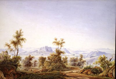 Vista de Atenas con el Partenón a lo lejos de Johan Wolfensberger