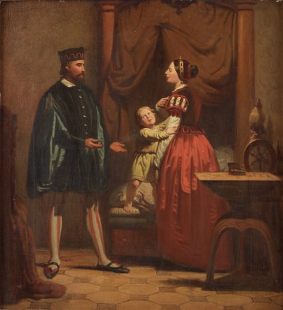 Karin Månsdotter, Eric XIV y su hijo Gustav, 1858 de Johan Zacharias Blackstadius