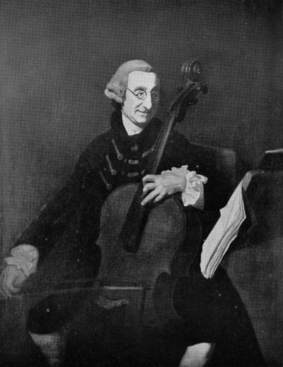 Giacomo Cervetto 1680-1783, violonchelista italiano de Johan Zoffany