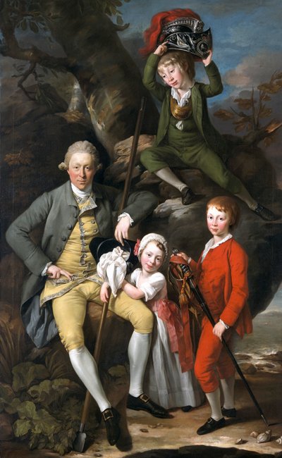 Henry Knight de Tythegston, 1738-1772 con sus hijos, 1770 de Johan Zoffany