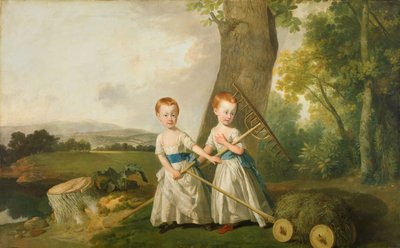 Retrato de los niños Blunt, 1766-80 de Johan Zoffany