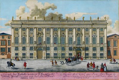 El palacio de invierno del príncipe Eugenio de Saboya en Himmelpfortgasse de Johann Adam Delsenbach