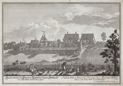 Sundersbuhl, residencia de la familia Nutzel, cerca de Nuremberg de Johann Adam Delsenbach