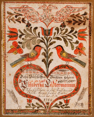 Portada para un libro de modelos de copia de Johann Adam Eyer