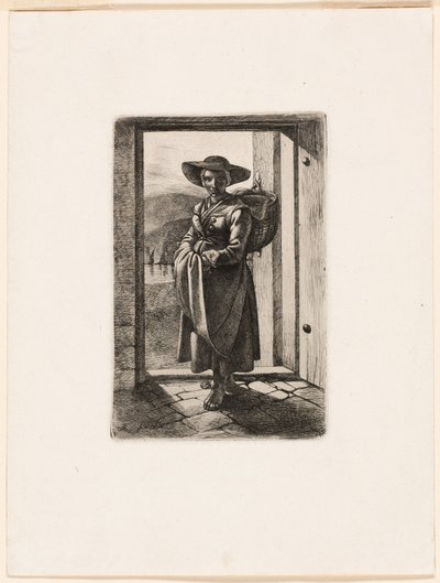 La mujer húngara en la puerta de Johann Adam Klein