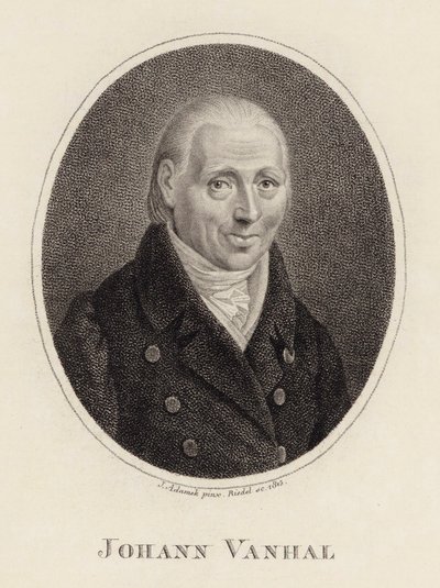 Retrato del Compositor Johann Baptist Wanhal 1739-1813, 1815 de Johann Adamek