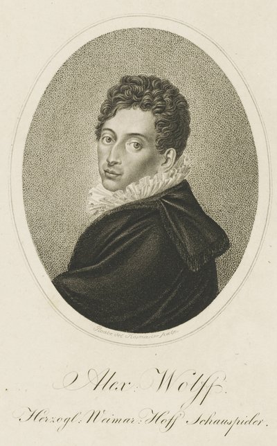 Retrato de Pius Alexander Wolff de Johann Adolf Rossmaesler