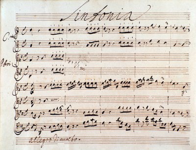 Primera página de la partitura de Adriano in Siria de J A Hasse (1752) de Johann Adolph Hasse