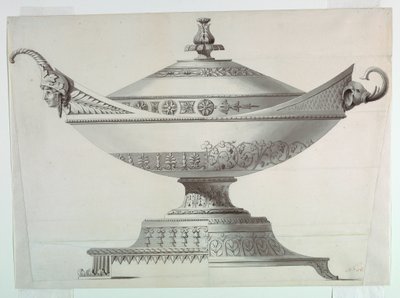 Dibujo, Sopera Cubierta de Johann Alois Seethaler