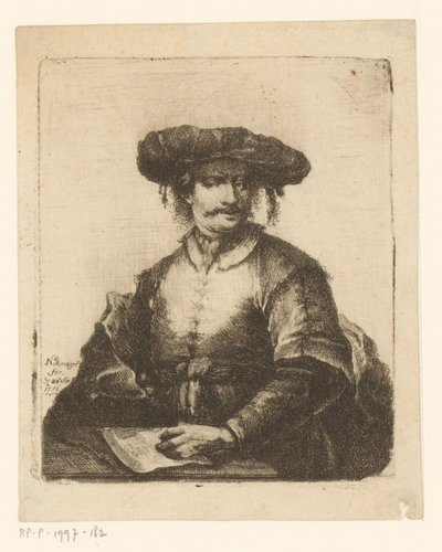 Retrato de un artista desconocido de Johann Andreas Benjamin Nothnagel