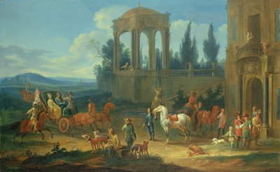Un paseo en el campo (una de un par) de Johann Andreas Graff