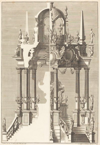 Catafalco de Johann Andreas Pfeffel I after Giuseppe Galli Bibiena