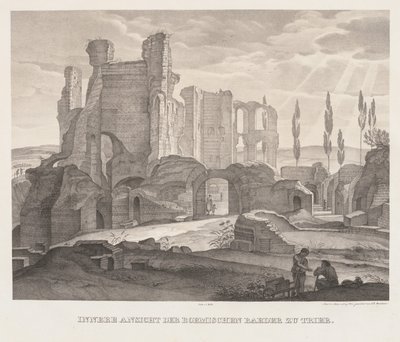 Vista interior de los baños romanos en Trier de Johann Anton Ramboux