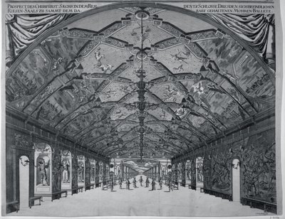El Salón de los Gigantes con el Ballet Moro en Dresde en 1678 de Johann Atzelt