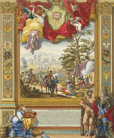 Sitio de Mons por las tropas aliadas en 1709, principios del siglo XVIII de Johann August Corvinus