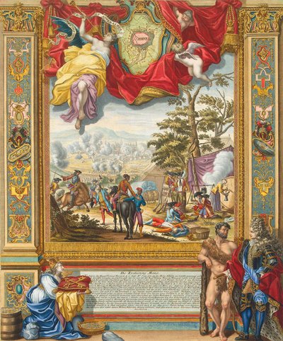 Sitio de Mons por las tropas aliadas en 1709, principios del siglo XVIII de Johann August Corvinus