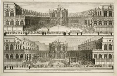 Vista del jardín real de la Orangerie de Johann August Corvinus nach Carl Heinrich Jacob Fehling