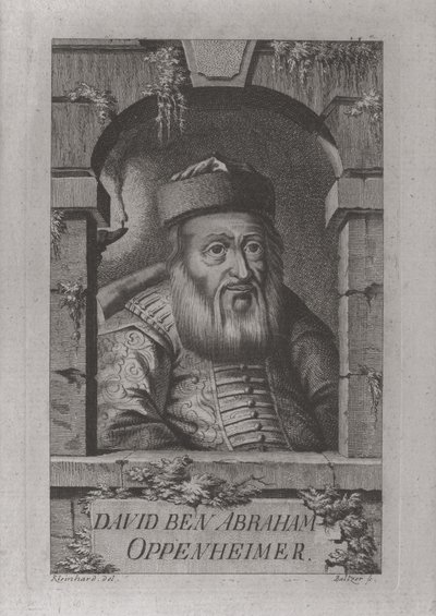 Retrato de David Oppenheim, rabino jefe de Praga de Johann Balzer