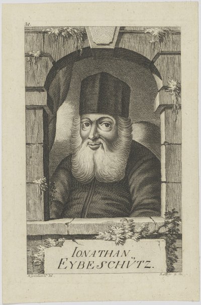 Retrato de Jonathan ben Nathan Eybeschütz 1690-1764, 1772 de Johann Balzer