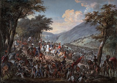 El emperador Alejandro I y su séquito atravesaron las montañas de los Vosgos en julio de 1815 de Johann Baptist Hoechle