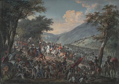 El Emperador Alejandro I y su séquito pasaron por las montañas de los Vosgos en julio de 1815 de Johann Baptist Hoechle