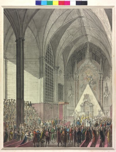 La boda de la archiduquesa María Luisa con el emperador Napoleón I (acuarela) de Johann Baptist Hoechle