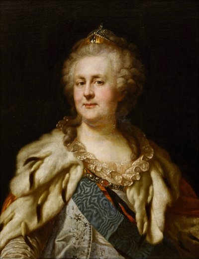 Retrato de la emperatriz Catalina II (1729-1796) de Johann Baptist I Lampi