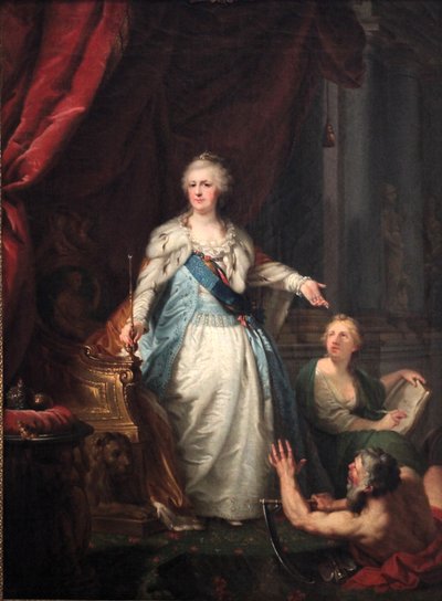 Retrato alegórico de Catalina II de Johann Baptist von Lampi the Elder