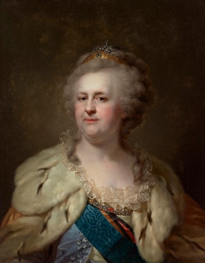 Retrato de la Emperatriz Catalina II 1729-1796, 1790s de Johann Baptist von Lampi the Elder
