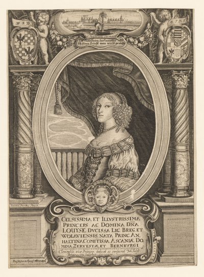 Luisa de Anhalt-Dessau 1631-1680, Duquesa de Legnica, Brzeg, Wolow y Olawa, c. 1660 de Johann Baptista Paravicini