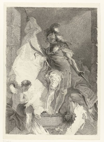 San Florián como guerrero con la palma de la victoria de Johann Beheim