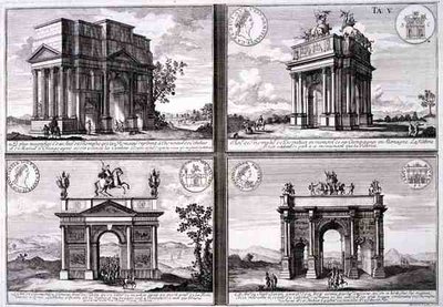 El Arco Triunfal de Catulus y Marius en Orange, El Arco de Domiciano, el Arco de Druso y el Arco de Septimio Severo, de 