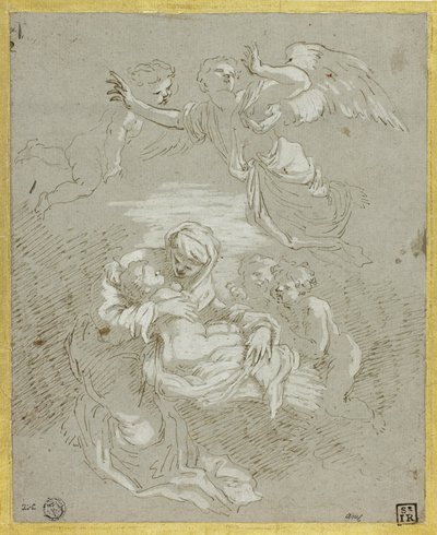 Madonna y Niño con ángeles de Johann Carl Loth