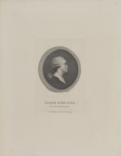 Retrato del compositor Joseph Schuster 1748-1812, 1811 de Johann Christian Benjamin Gottschick